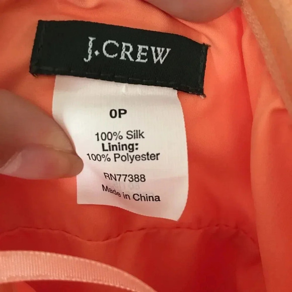 J. Crew 0P Silk Chiffon Strapless Cocktail Dress - Picture 3 of 4